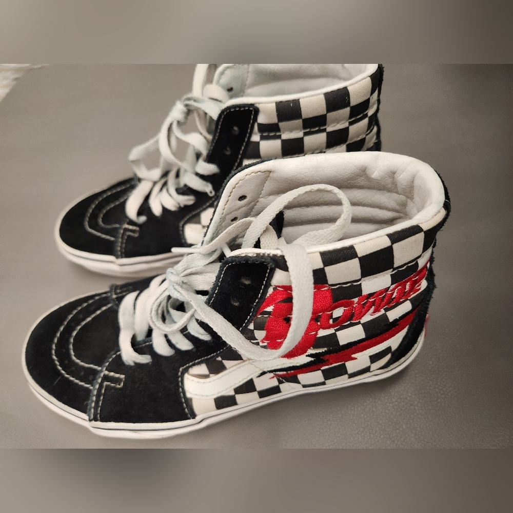 Vans David Bowie Checkered High-Top Sneakers